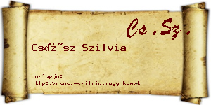 Csősz Szilvia névjegykártya