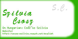 szilvia csosz business card